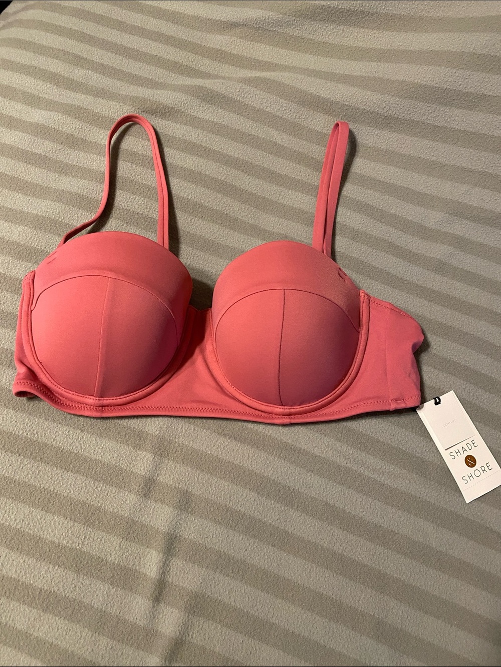 Shade & Shore Coral Pink Bikini Top